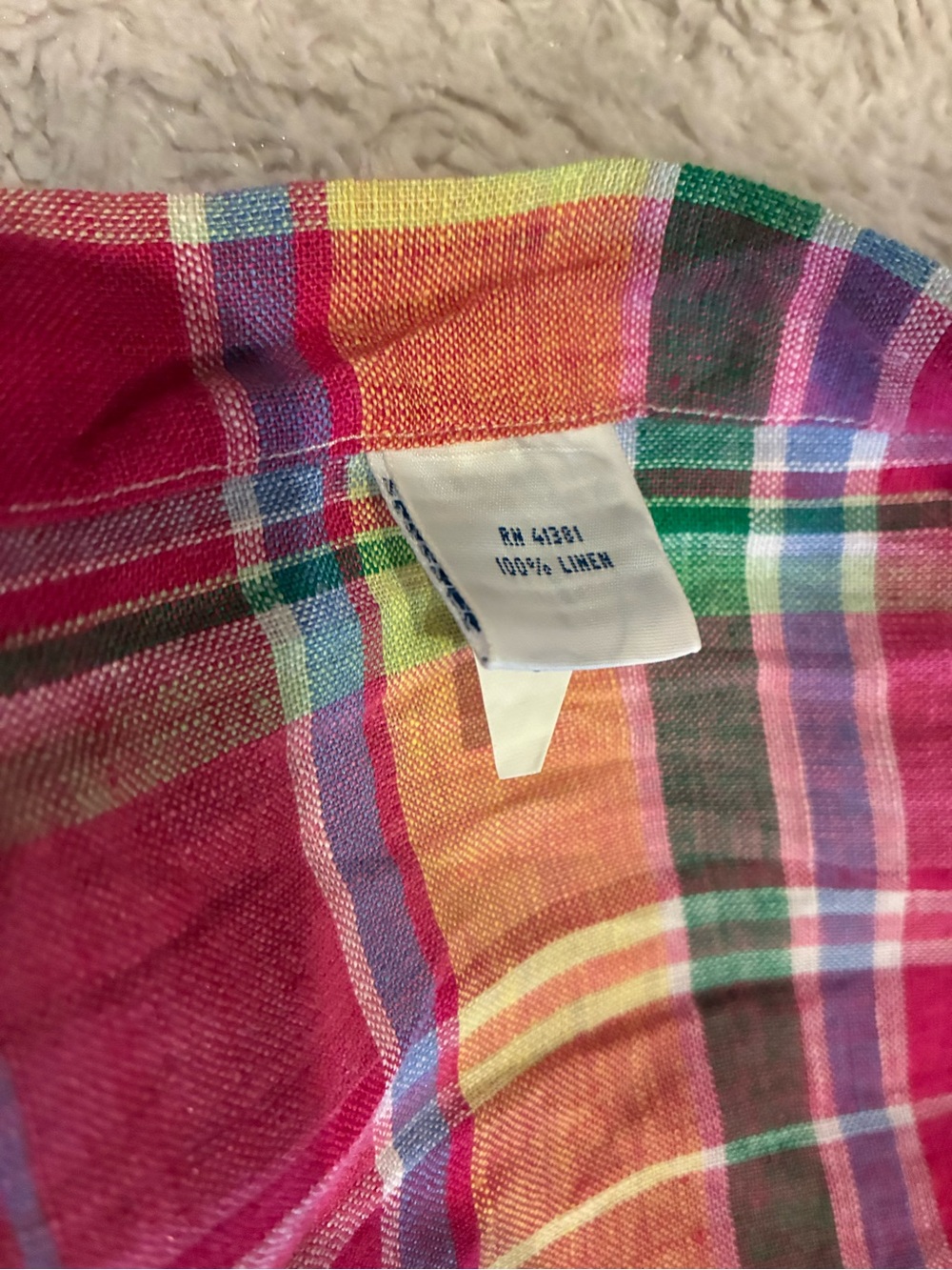 Polo by Ralph Lauren Men’s Multicolor Madras Plaid Button-Up Shirt XXL - Picture 4 of 4